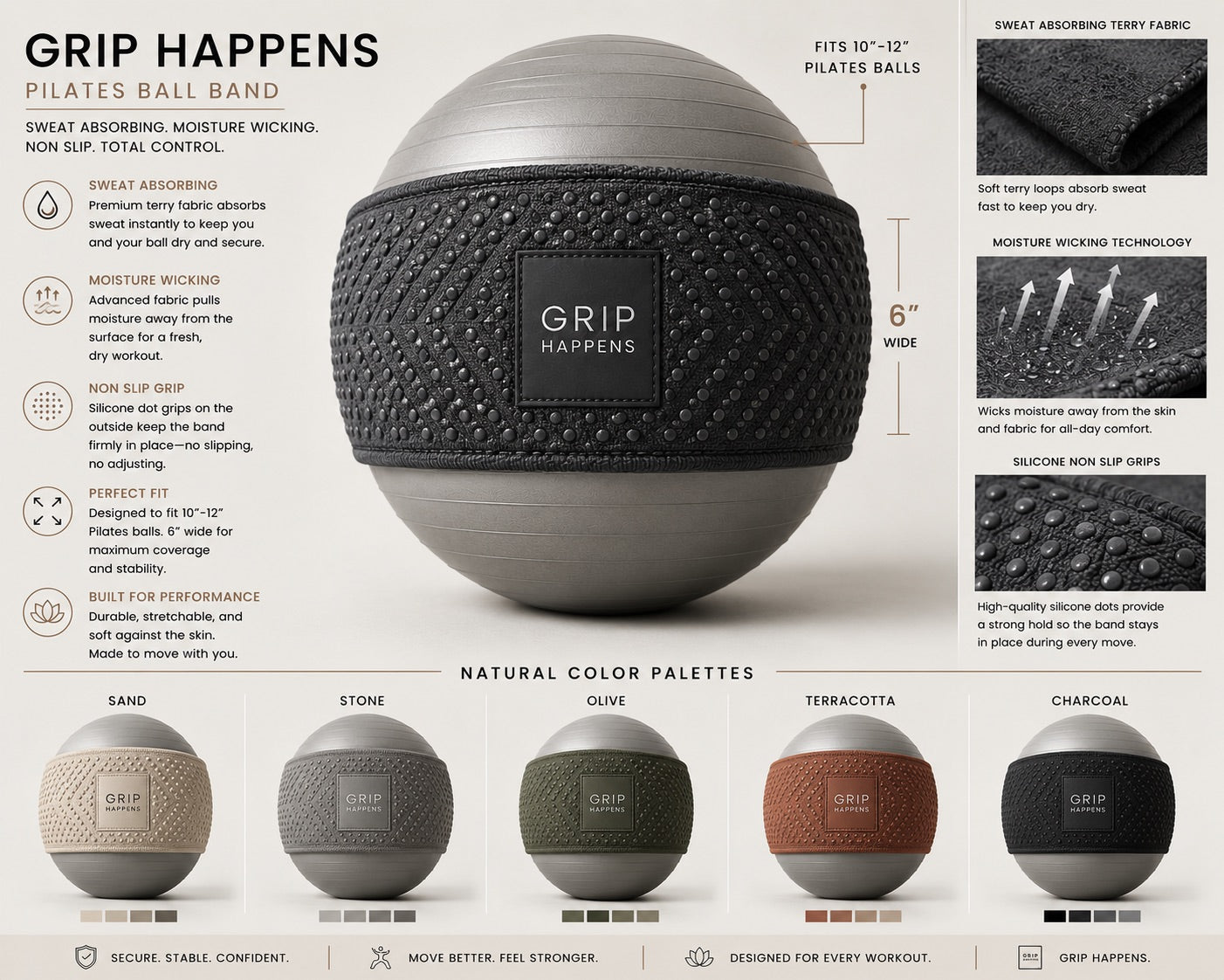 Slip-Proof Pilates Ball Band